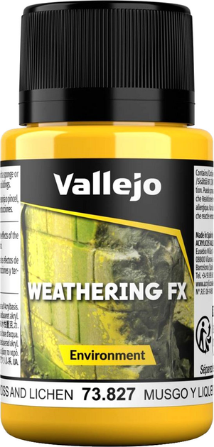 Акрилова фарба Vallejo Weathering FX Environment 73.827 40 мл Moss and Lichen Effect (8429551738279) - зображення 1