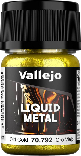 Фарба Vallejo Liquid Metal 70.792 35 мл Old Gold (8429551707923) - зображення 1