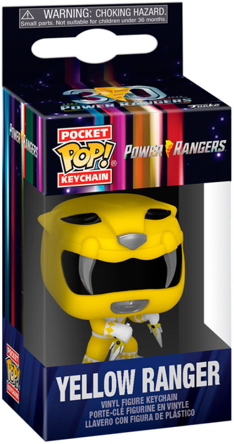 Брелок Funko Pocket POP Keychain Power Rangers 30th Anniversary Yellow Ranger 4 см (00889698721530) - зображення 1