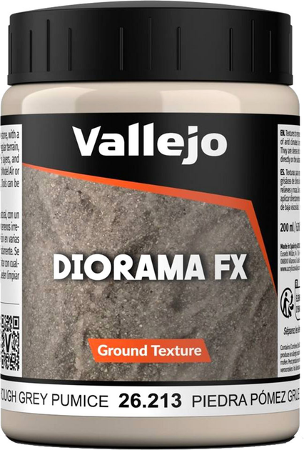 Паста Vallejo Diorama FX Ground Textures 26.213 200 мл Grey Pumice (8429551262132) - зображення 1