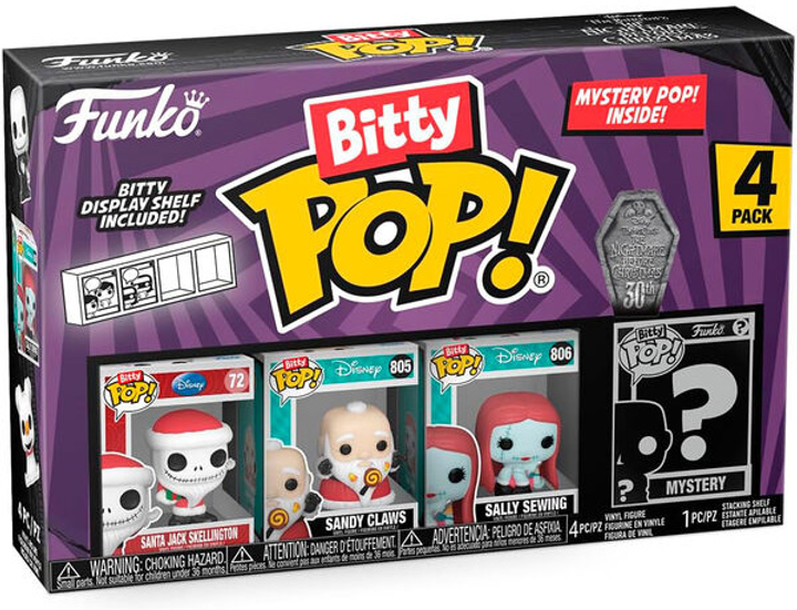 Набір фігурок-сюрприз Funko Bitty POP Disney Nightmare Before Christmas Санта Джек 4 шт (0889698730228) - зображення 1