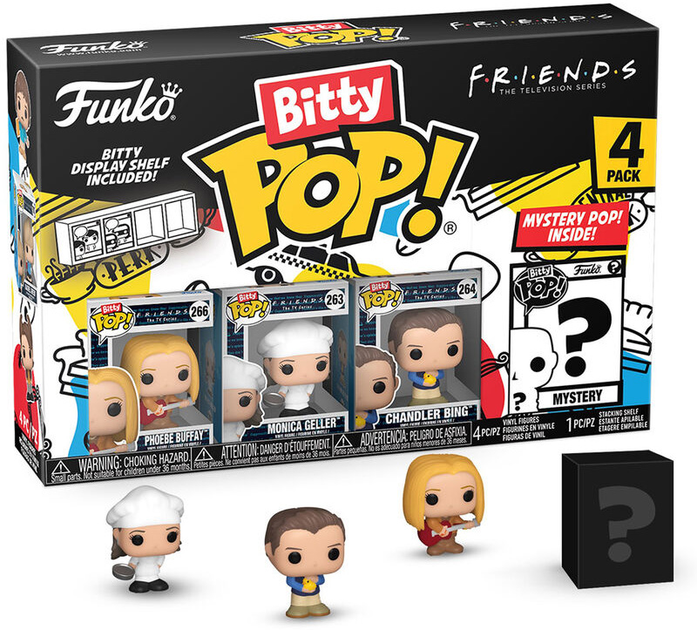 Набір фігурок-сюрприз Funko Bitty POP Friends Фібі 4 шт (0889698730518) - зображення 1