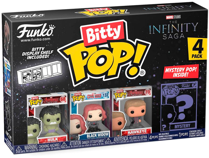 Набір фігурок-сюрприз Funko Bitty POP Marvel The Infinity Saga Халк 4 шт (0889698715041) - зображення 1