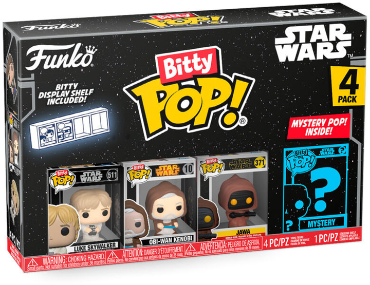 Набір фігурок-сюрприз Funko Bitty POP Star Wars Luke Skywalker 4 шт (0889698715119) - зображення 1