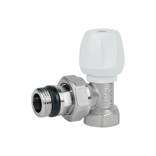 Кран радиаторный Icma 1/2" с антипротечкой угловой с ручкой №802+940 ...