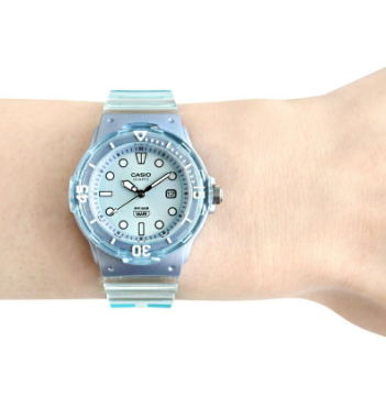 Мужские наручные часы CASIO LRW-200HS-2E в цветовой гамме Прозрачный/Голубой. - изображение 3