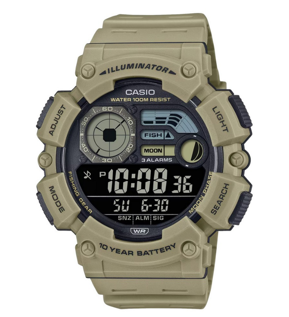 Мужские часы CASIO WS-1500H-5BVDF Хаки/Экран Черный - изображение 4