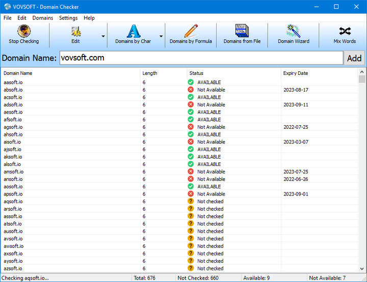 Програма для перевірки доступності доменних імен – Vovsoft Domain Checker. 1 ПК, безтермінова ліцензія. - Фото 3 Програма для перевірки доступності доменних імен – Vovsoft Domain Checker. 1 ПК, безтермінова ліцензія. - изображение 3