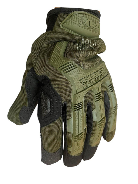 Перчатки MECHANIX M-PACT сенсорные с закрытыми пальцами и накладками олива XL - изображение 2