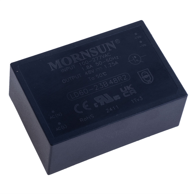 Встраиваемый блок питания на плату 60W 48V LD60-23B48 Mornsun - изображение 1