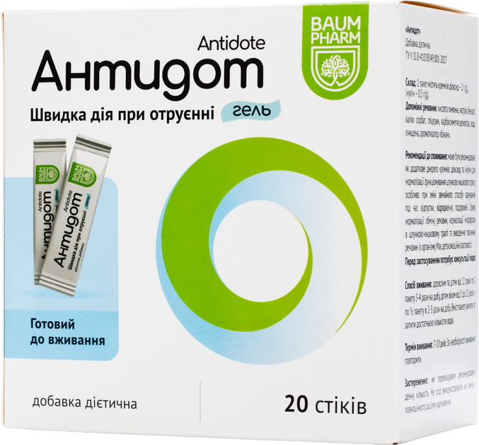 Антидот гель Baum Pharm со вкусом банана 20 стиков (4820207340312) - изображение 1