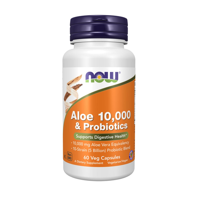 Алоэ Вера с пробиотиками Now Foods 10 000 60 капсул – фото, отзывы ...