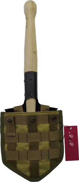 Саперна лопата М&М МСЛ50 Чорна в чохлі з MOLLE 1 Coyote Койот (213360) - изображение 2