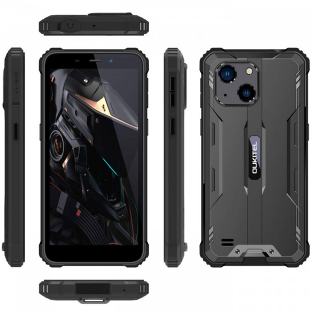 Захищений смартфон Oukitel G2 5.93 «HD+ 4GB+64GB T606 6300mAh13+5Мп IP69K NFC Black (6931940757713) - зображення 8