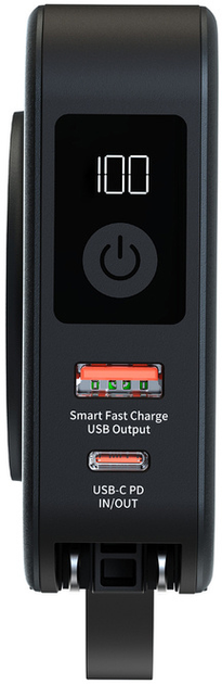 Powerbank Energizer 10000mAh QI-15W + USB-C 20W Black (QM10001AC) - obraz 3