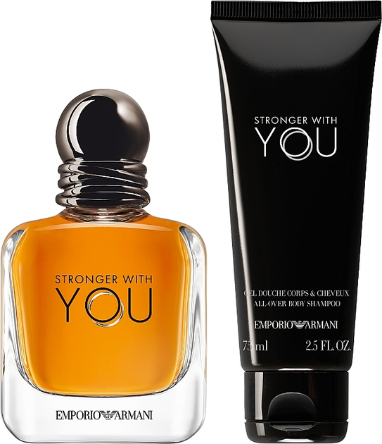 Набір для чоловіків Giorgio Armani Stronger With You Туалетна вода 50 мл + Гель для душу 75 мл (3614274337068) - зображення 2