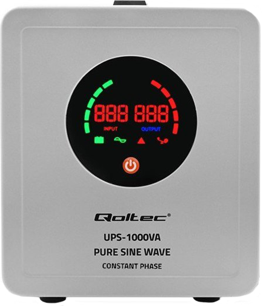 UPS Qoltec Pure Sine Wave 1000VA/700W Stala faza (50717) (955555903275418) - Outlet - obraz 1