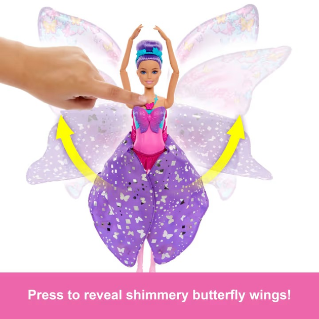 Лялька Barbie Fantasy Butterfly Балерина 2 в 1 з чарівним перетворенням (194735230709) - зображення 4