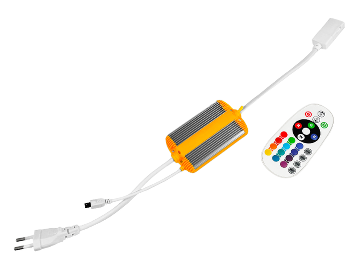 Адаптер-контролер AVT для світлодіодної стрічки RGB з пультом керування 220V IP65 - зображення 1
