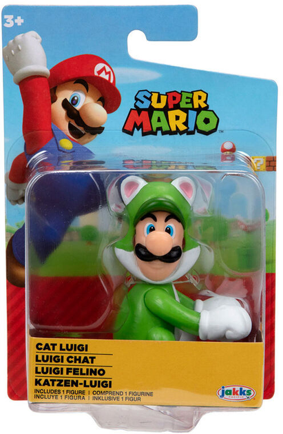 Фігурка Jakks Pacific Nintendo Nintendo Super Mario Cat Luigi 6.5 см (0039897914268) - зображення 1