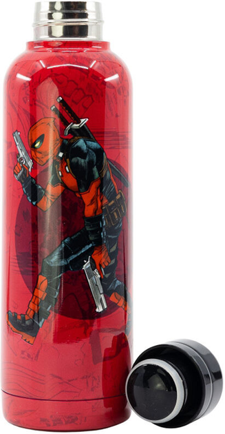 Butelka na napoje Stor Marvel Deadpool z nierdzewnej stali 515 ml (8412497119578) - obraz 4