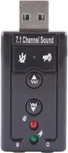Звуковая карта 7.1 USB QTS-007 Black (16160) - изображение 2