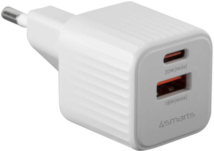 Мережевий зарядний пристрій 4smarts VoltPlug Duos Mini PD 20W White (4252011903382) - зображення 4