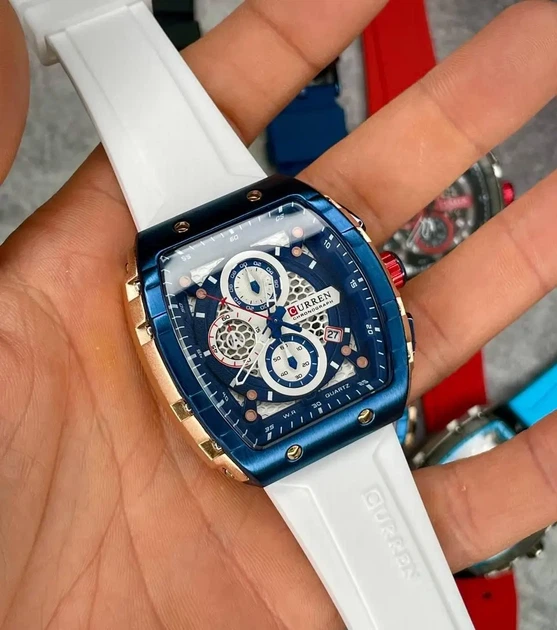 Мужские часы Curren 8442 Blue-Gold-White - изображение 6
