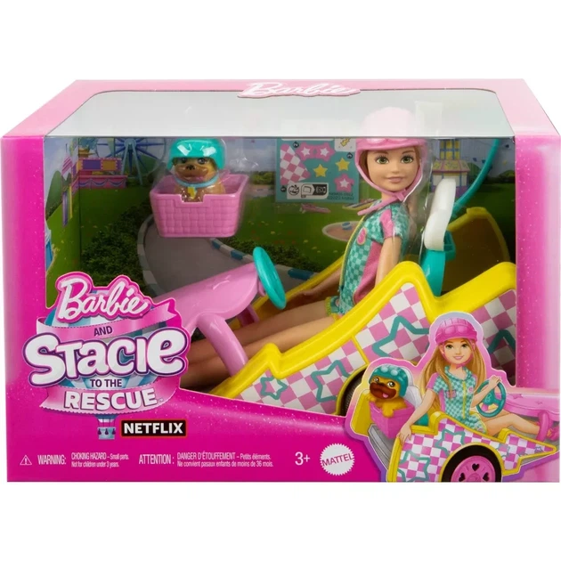 Кукла Барби Стейси Barbie Stacie Racer Doll with Go Kart Toy Car - Фото 2 Кукла Барби Стейси Barbie Stacie Racer Doll with Go Kart Toy Car - изображение 2