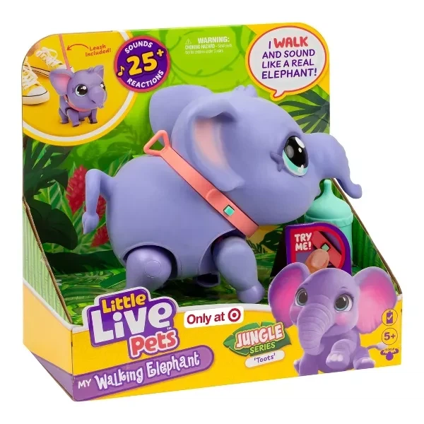 Интерактивная игрушка Слоник Little Live Pets My Walking Elephant Jungle Series Toots - Фото 5 Интерактивная игрушка Слоник Little Live Pets My Walking Elephant Jungle Series Toots - изображение 5