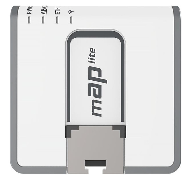 Точка доступа Wi-Fi MikroTik RBmAPL-2nD mAP lite with 650Mhz CPU 64MB RAM 1xLAN built-in Dual Chain 2.4 White (RBmAPL-2nD) - изображение 2
