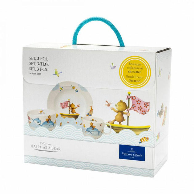 Villeroy & Boch Happy as a Bear дитячий набір посуду 3 предмета - зображення 4