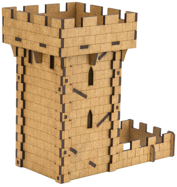 Wieża do kości Q-Workshop Dice Tower Medieval Średniowieczna 17 x 16 x 8 cm Jasno-brązowy (5907699491933) - obraz 2