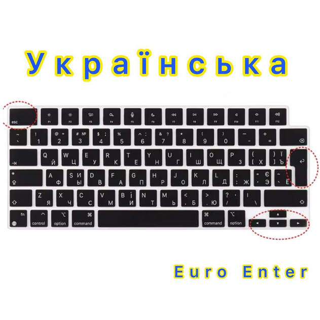 Защитная Накладка на клавиатуру Макбук MacBook Air M1 M2 M3 Pro 13 14 ...