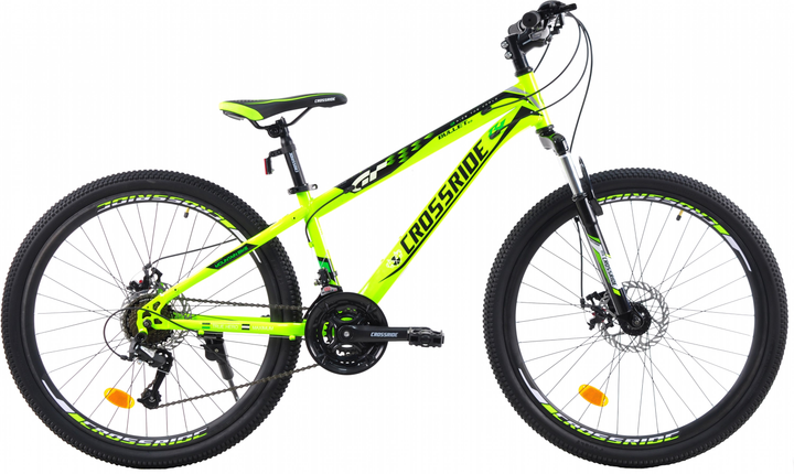 Акція на Велосипед Crossride "Bullet 2.0" MTB 26" 13" 2024 Жовтий (02911-130-1) від Rozetka