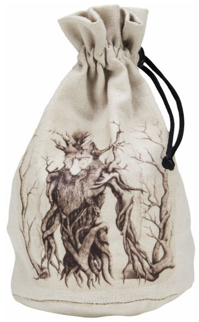 Woreczek Q-Workshop Dice Bag Ent na kości i żetony 20 x 12 cm Beżowo-czarny (5907699493074) - obraz 1