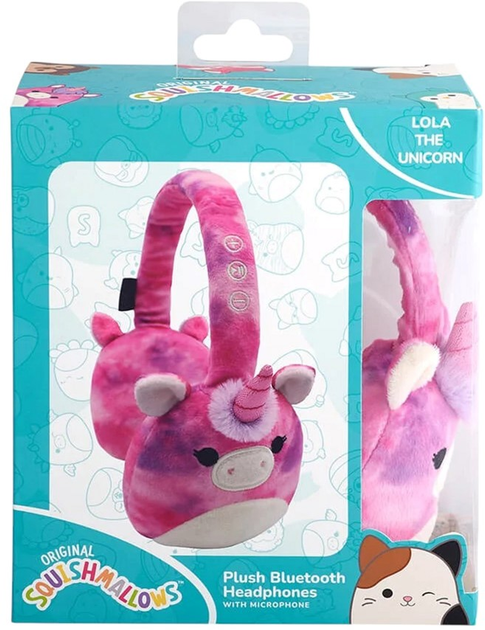 Słuchawki Squishmallows Plush Bluetooth Headphones Lola (5060777101077) - obraz 4