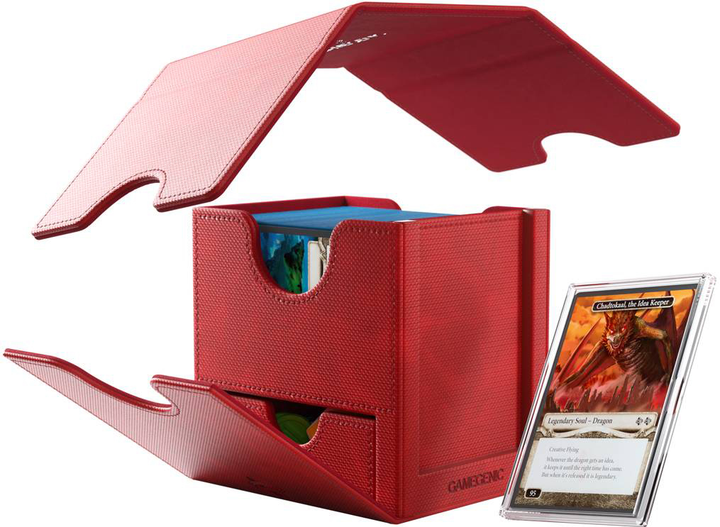 Pudełko na karty Gamegenic Premium Box Sidekick PRO XL na 100+ przedmiotów Czerwone (4251715415887) - obraz 14