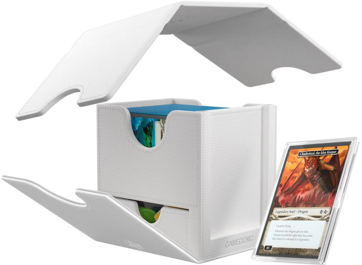 Коробка для карток Gamegenic Premium Box Sidekick PRO XL на 100+ предметів Біла (4251715415900) - зображення 16