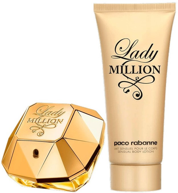 Zestaw upominkowy dla kobiet Paco Rabanne Lady Million Woda perfumowana 80 ml + Balsam do ciała 100 ml (3349668613649) - obraz 2