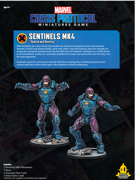 Набір аксесуарів Atomic Mass Games Marvel Crisis Protocol Sentinel MK IV(841333118754) - зображення 4