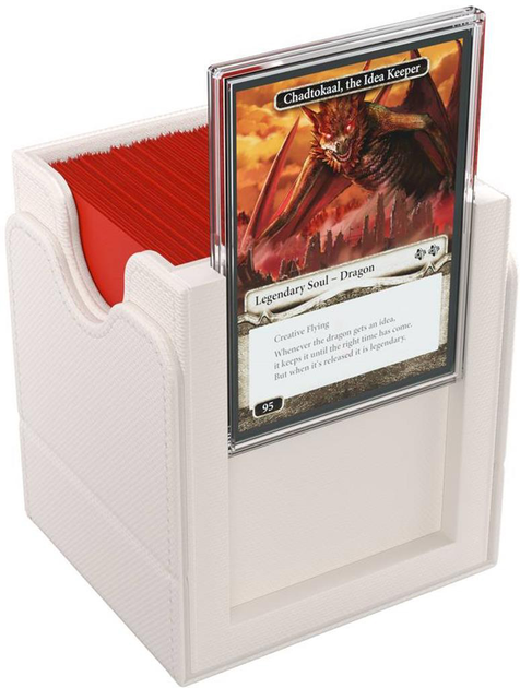Коробка для карток Gamegenic TCG Deck Box Squire Plus XL на 100+ предметів Біла (4251715416594) - зображення 9