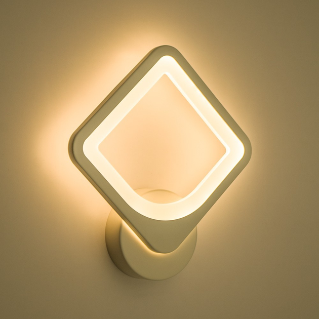 Світильник світлодіодний настінний, LED бра LUMINARIA TETRA 24W S250 ON / OFF WHITE 220V IP20 - зображення 4