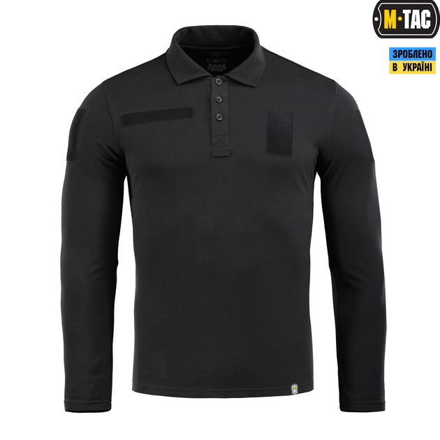 Поло тактичне довгий рукав M-Tac Black (3XL) 65/35 80021002-3XL - зображення 2