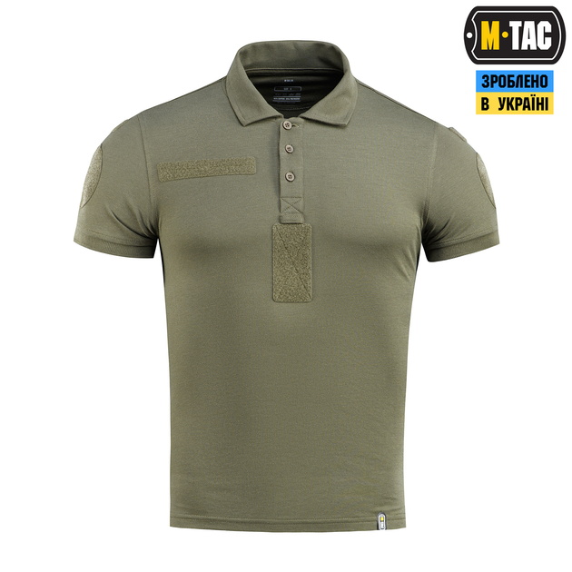 Поло з світловідбивним написом НГУ M-Tac Army Olive (XS) 65/35 80033062-XS - изображение 2