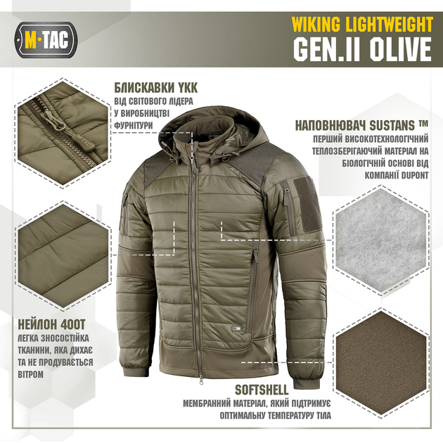 Куртка M-Tac Wiking Lightweight Gen.II Olive XL 20307001-XL - изображение 2