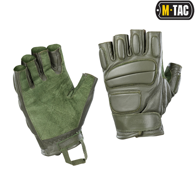 Перчатки безпалі шкіряні M-Tac Assault Tactical Mk.1 Olive M 90211001-M - зображення 1