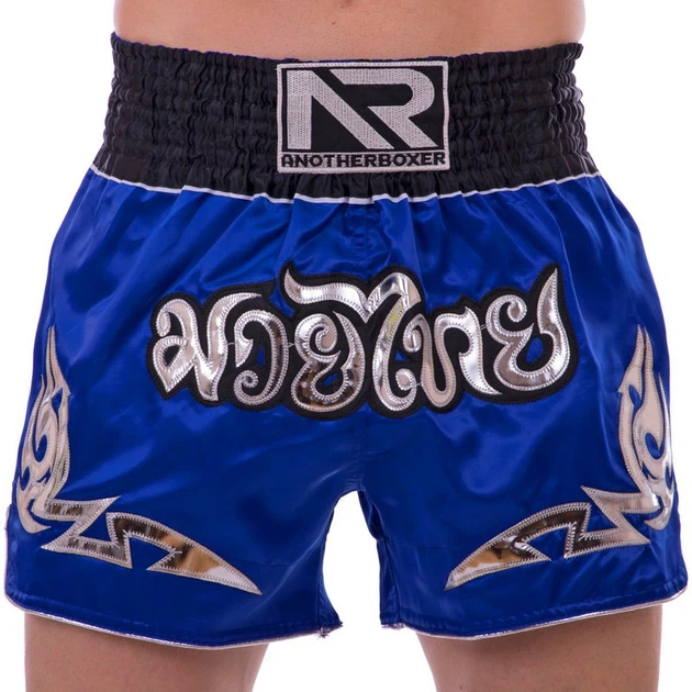 Шорты для тайского бокса и кикбоксинга Another Boxing Heroe 2346 размер L (48-50) Blue-Black-Silver - Фото 2 Шорты для тайского бокса и кикбоксинга Another Boxing Heroe 2346 размер L (48-50) Blue-Black-Silver - изображение 2