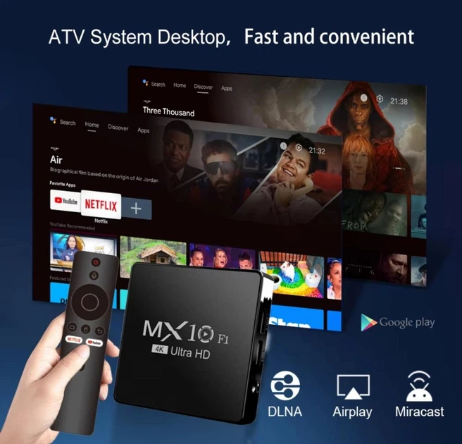 ТВ-приставка TV Box MX10 Андроид ТВ Бокс 2x16 ГБ Андроид 13 – фото