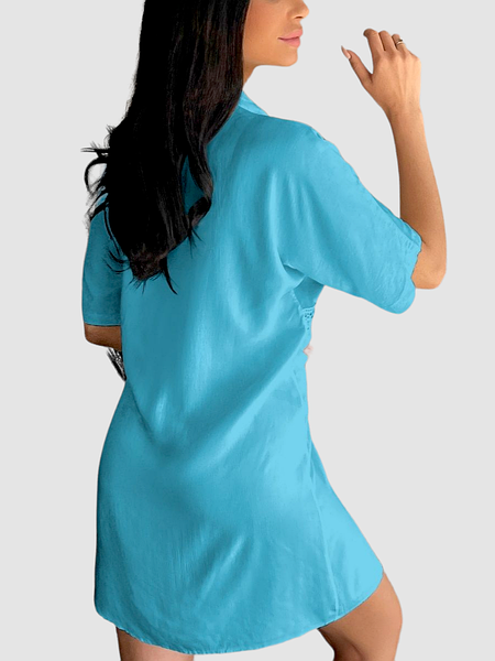 Туніка-халат для пляжу Z.Five 141290 блакитний (стегна 107-110 см) 44 (XL) - зображення 3